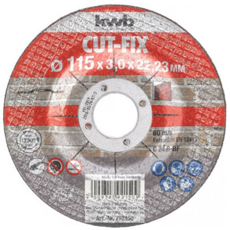 Disco de corte kwb 792150 carburo de silicio 115 mm
