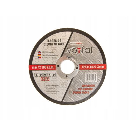 Disco de corte para acero 125x1,0 mm para amoladora angular