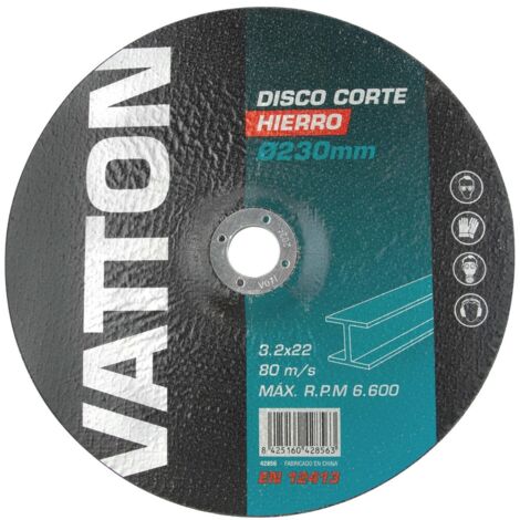 Disco de Corte para Hierro 230 mm VATTON: Potencia en Cada Corte