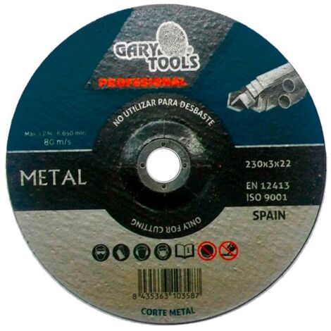 Disco de corte para metal GARY® de 230mm, especial para hierro  Oferta exclusiva