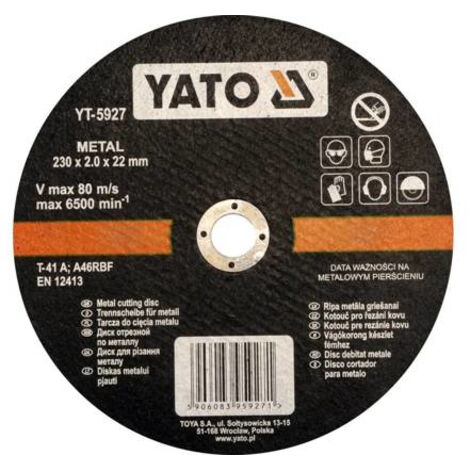 Disco de corte para metal Yato YT-5927