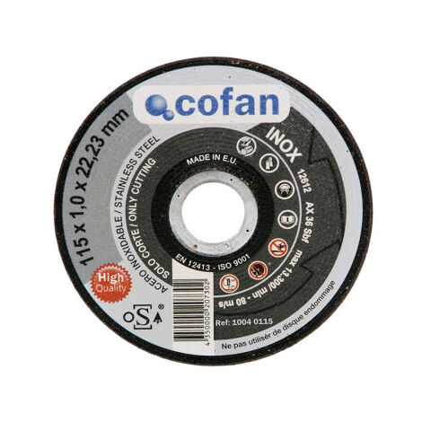 Disco de corte profesional extrafino para acero INOX +30% de rendimiento y seguridad                          125 mm               1.6 x 22.2 mm