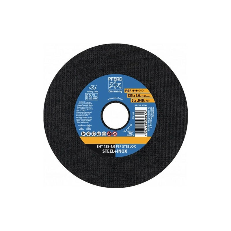 

Disco De Corte Psf Steelox D 125 X 2,4 Mm Recto Inox Perfora