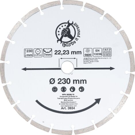 Disco de corte segmentado  Ø 230 mm