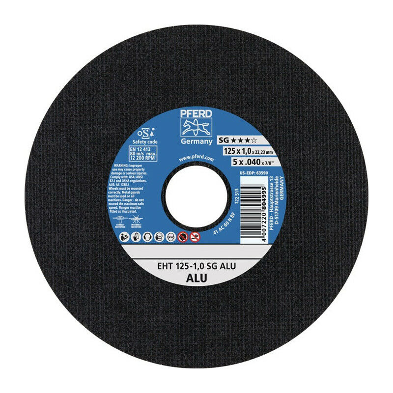 

Disco de corte SG ALU D115x2,4 mm angulado aluminio 22,23 mm agujero D (Par 25)