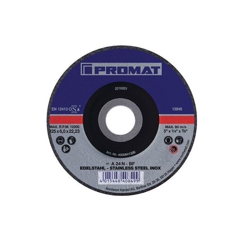

Disco De Desbaste D 125 X Gr 6 Mm Acodado Inox Perforacin 2