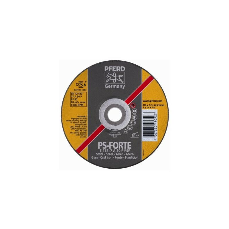 

Disco Desbaste Metal 115X7X30 Mm - Pferd