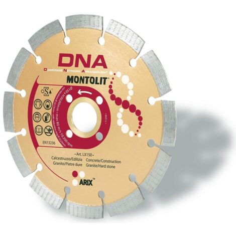 DISCO DE DIAMANTE 150 MM PARA HORMIGŽôN CONSTRUCCIŽôN GRANITE PŽôRFIDO PIETRAS DURAS MONTOLIT DNA LX150