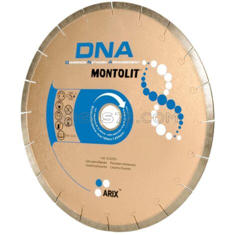DISCO DE DIAMANTE 230 MM PARA GRES PORCELŽüNICO CERŽüMICA GRANITO MONTOLIT DNA SCX230