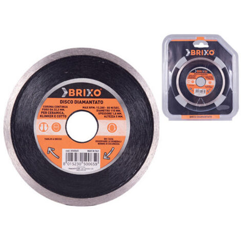 Disco de diamante Brixo Ø115 mm – Corona continua de 1,8 mm – Corte preciso para cerámica y klinker
