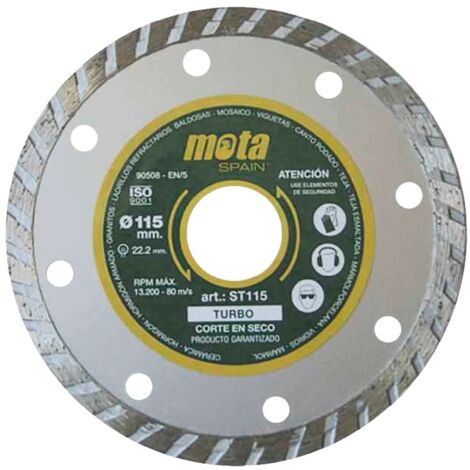 Disco de diamante corte en seco 115mm