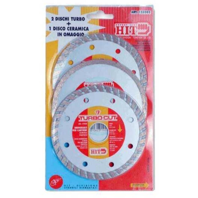 Disco de diamante de 115 cc, 3 piezas, 123202 Hit
