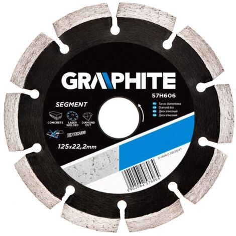 Disco de diamante de grafito de 125 mm - corte de hormigón, hormigón armado