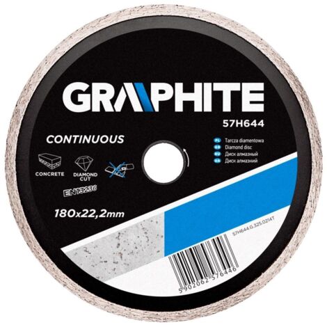 Disco de diamante de grafito de 180 mm para cortar cerámica y granito.
