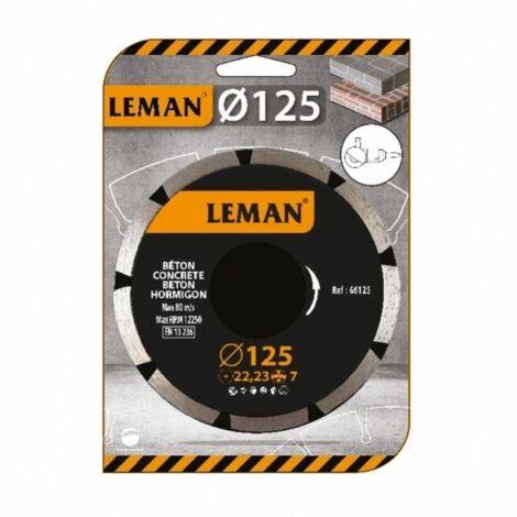 Disco de diamante para corte multimaterial (no apto para hormigón armado) Ø115xØ22,23x2mm con segmentos de 7mm