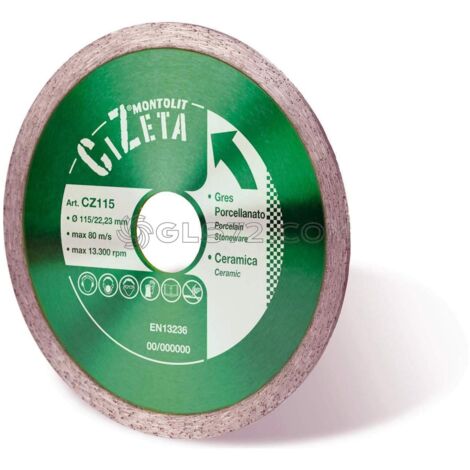DISCO DE DIAMANTE PARA GRES PORCELANICO Y CERAMICA DURA MONTOLIT CERMONT CZ