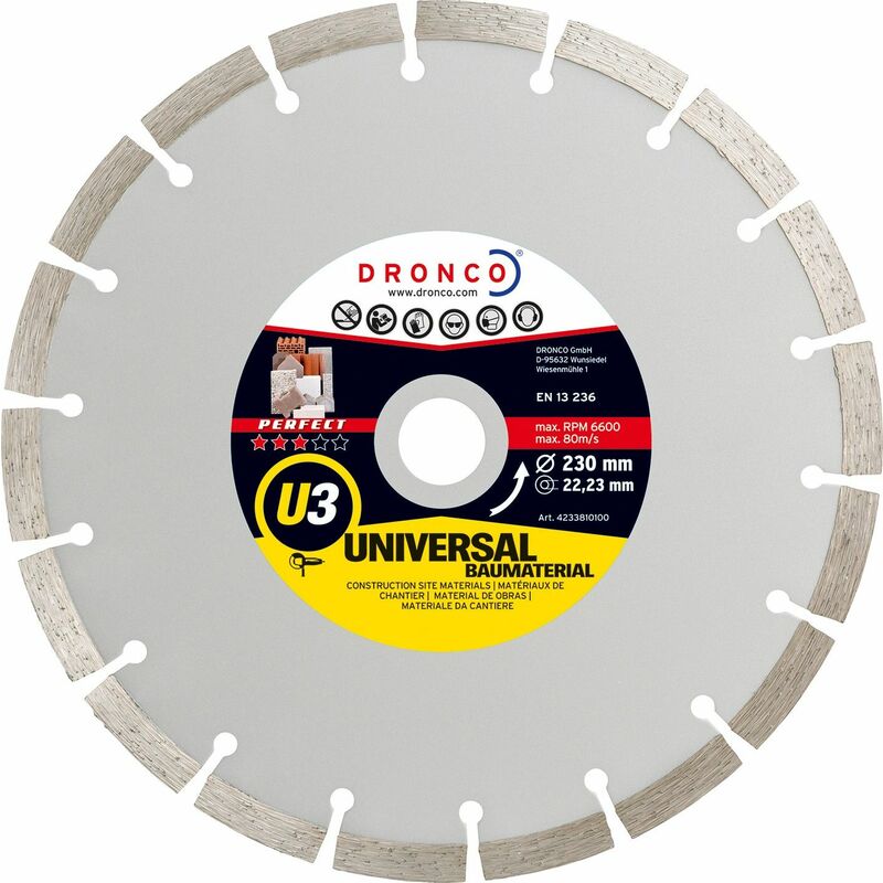 

Dronco - Disco de diamante Perfect U3 - Universal obra (Antes ST) Diámetro - 115 mm