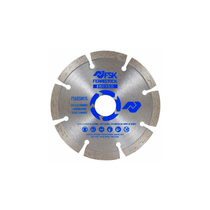 

FSKDSM15 Disco de diamante de corte segmentado sinterizado para amoladoras angulares de uso general en materiales de construcción y piedras