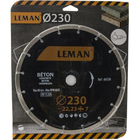 Disco de diamante segmentado 230 mm Leman