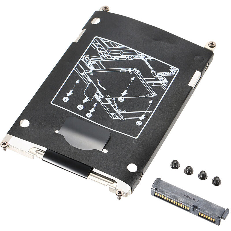 

Disco de disco duro SATA HDD Caddy + Conector para HP EliteBook 2560P 2570P Series