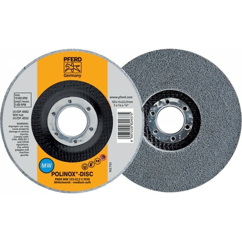 

Disco de grano fin 125mm POLINOX dureza medio - Pferd