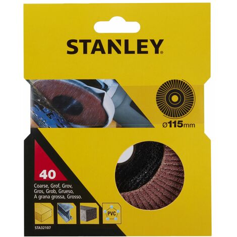 Disco de hojas de lija 115mm grano 40 Stanley STA32107-XJ