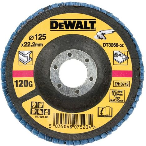 Disco de láminas, Ø125 mm, grano 120, Cóncavo DeWalt DT3268-QZ