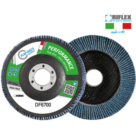 DISCO DE LAMINAS ABRASIVAS GRANO 40 ZIRCONIO 115 MM FERVI DF6700.112