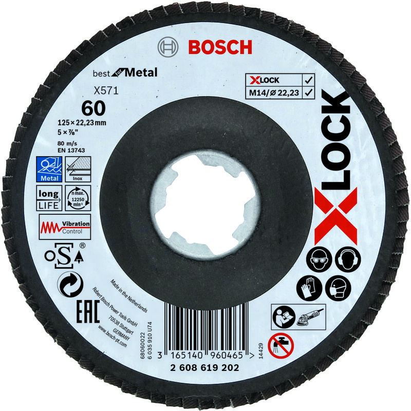 

Bosch X-LOCK Lam.X571 B.Metal:125mm cón.FV G60 2608619202