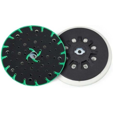 Disco de lijado de 150 mm con extracción de polvo - Rosca de conexión M8 - Repuesto para el disco de lijado Festool, compatible con lijadoras orbitales aleatorias Bosch, Makita, etc. de 150 mm.