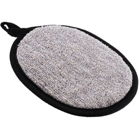 Disco de masaje corporal exfoliante de poliéster ramio - negro topo - Tendance