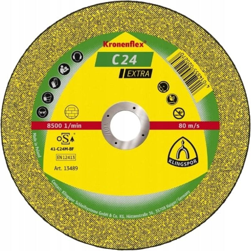 Disco KLINGSPOR C24EX 125x2,5x22 PIEDRA HORMIGÓN