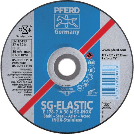Disco de separación A30NSG V2A115x 7.2 mm. Caballo