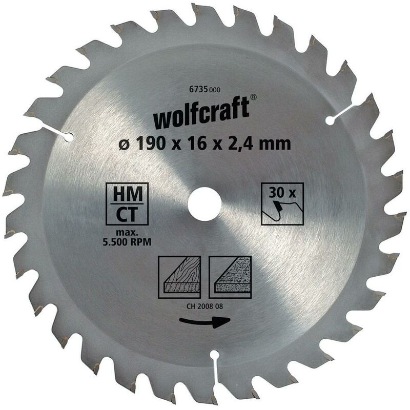 

Disco de sierra circular cortes rápidos y finos ø 160 mm Wolfcraft 6739000