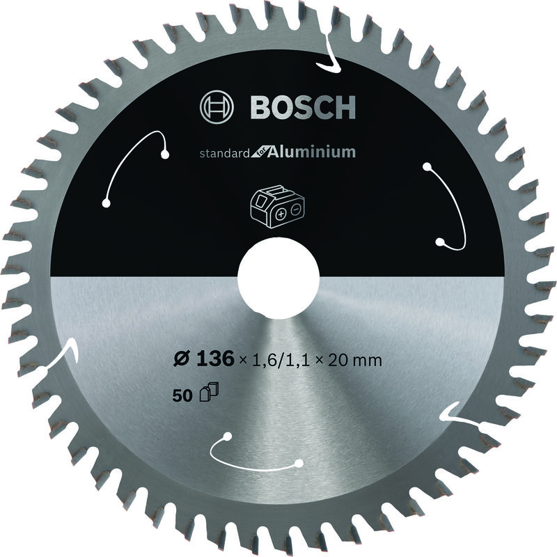 

BOSCH 2608837754 Disco de Sierra Standard Aluminium 136x20x50D:CL