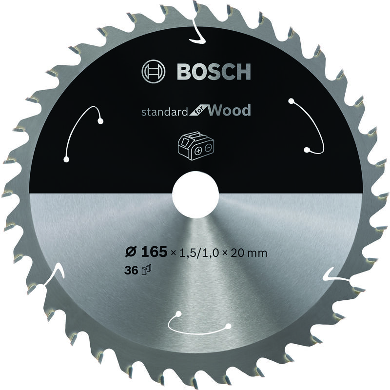 

BOSCH 2608837686 Disco de Sierra Standard Wood 165x20x36D:CL