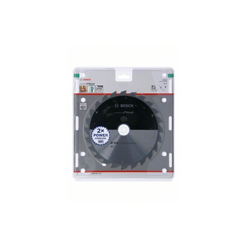 

BOSCH 2608837721 Disco de Sierra Standard Wood 216x30x24D:CL