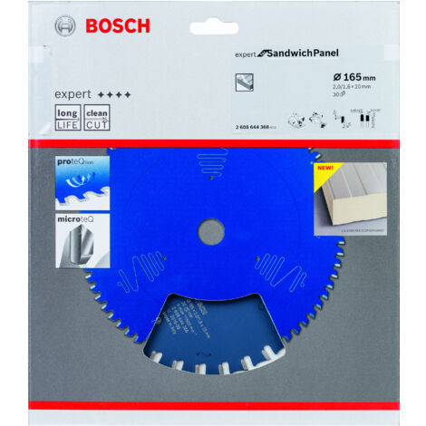 Disco de sierra CSB Expert SandwichPanel:165x20x30D  BOSCH 2608644366