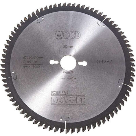 Disco de sierra Dewalt 250 x 30 mm x 80 dientes
