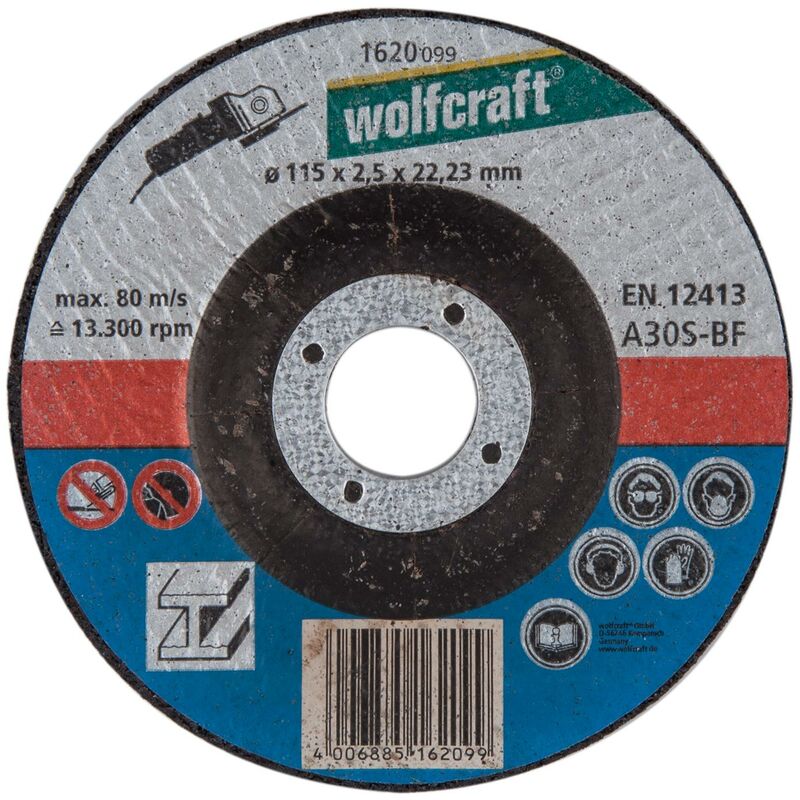 

Disco para amoladora corte metal 1 disco ø230mm x 3,2 mm - Wolfcraft