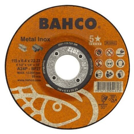 DISCO DESBASTE 230X6.5 A24P IN ME - BAHCO