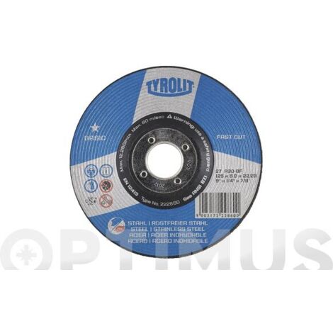 DISCO DESBASTE ACERO/INOX BASIC 230 X 6 X 22 - 34468771