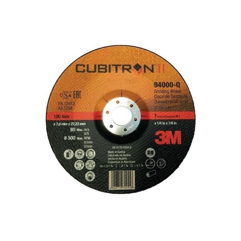 

Disco De Desbaste Cubitron Ii D 180 X Gr 7 Mm Granulacin 3