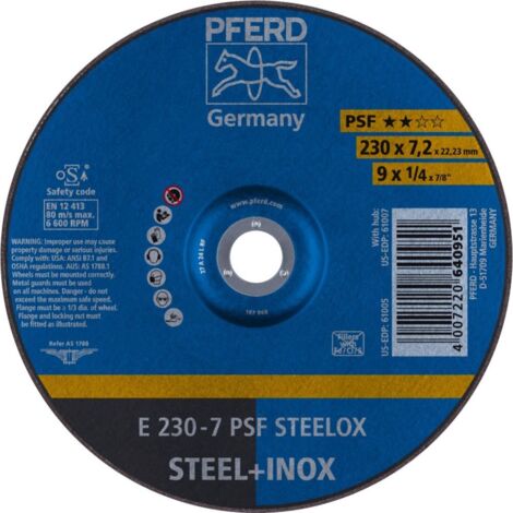 DISCO DESBASTE E 230-7 PSF STEELOX - PFERD