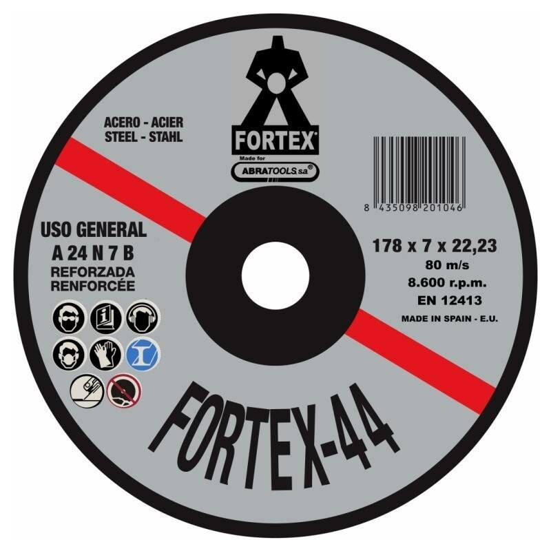 

Disco Desbaste Metal 178X7X22 Mm - Fortex