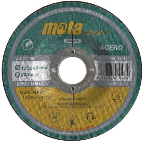 Disco desbaste ox. ø115x4.8x22.23mm d1148 mota
