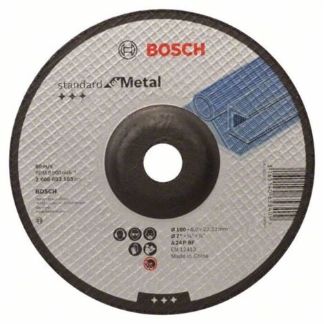 Disco desbaste Standard Metal A 24 P BF 180 2223 60 BOSCH 2608603183