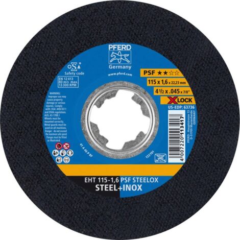 Disco Di Taglio Psf X-Lock Steelox 115X16Mm Pferd