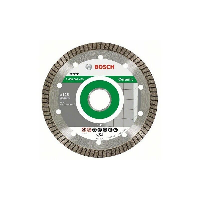 Bosch - Disco diamantato d Turbo Special Ceramic and Stone 125X22.23 mm - 2608602479
