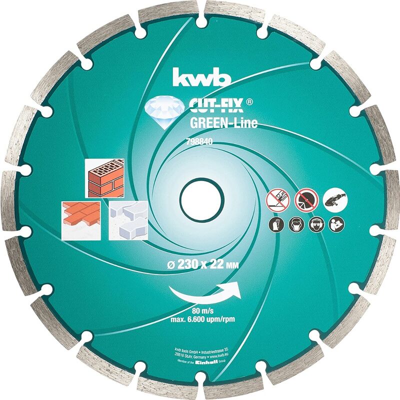 

Disco diamante Cutfix Green line 230x22,23mm 798840 - KWB
